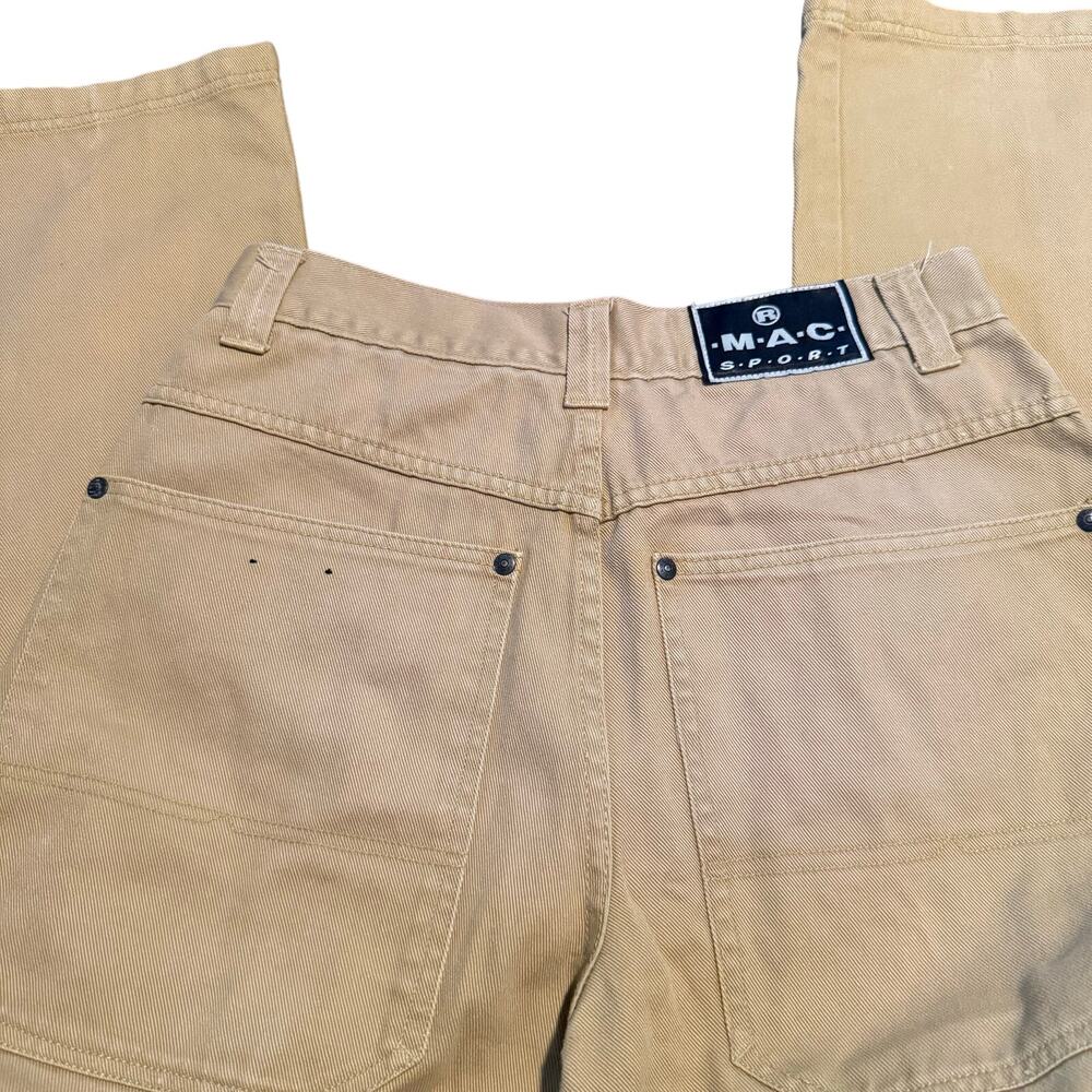 MAC Sport Khaki Straight Leg Pants, Tan Cotton Twill Casual, Men's Size 32 - Picture 2 of 7
